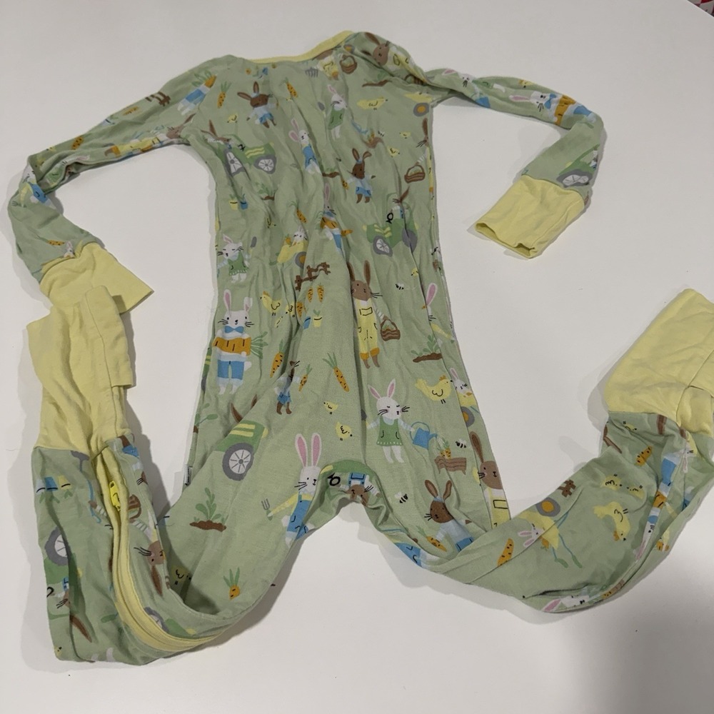 Little Sleepies Easter Bodysuit Baby 3T Toddler Zip Up Spring - Picture 3 of 3